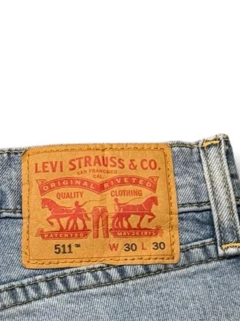 Levi's 511 Light Wash Straight Fit Jeans Size 30x30